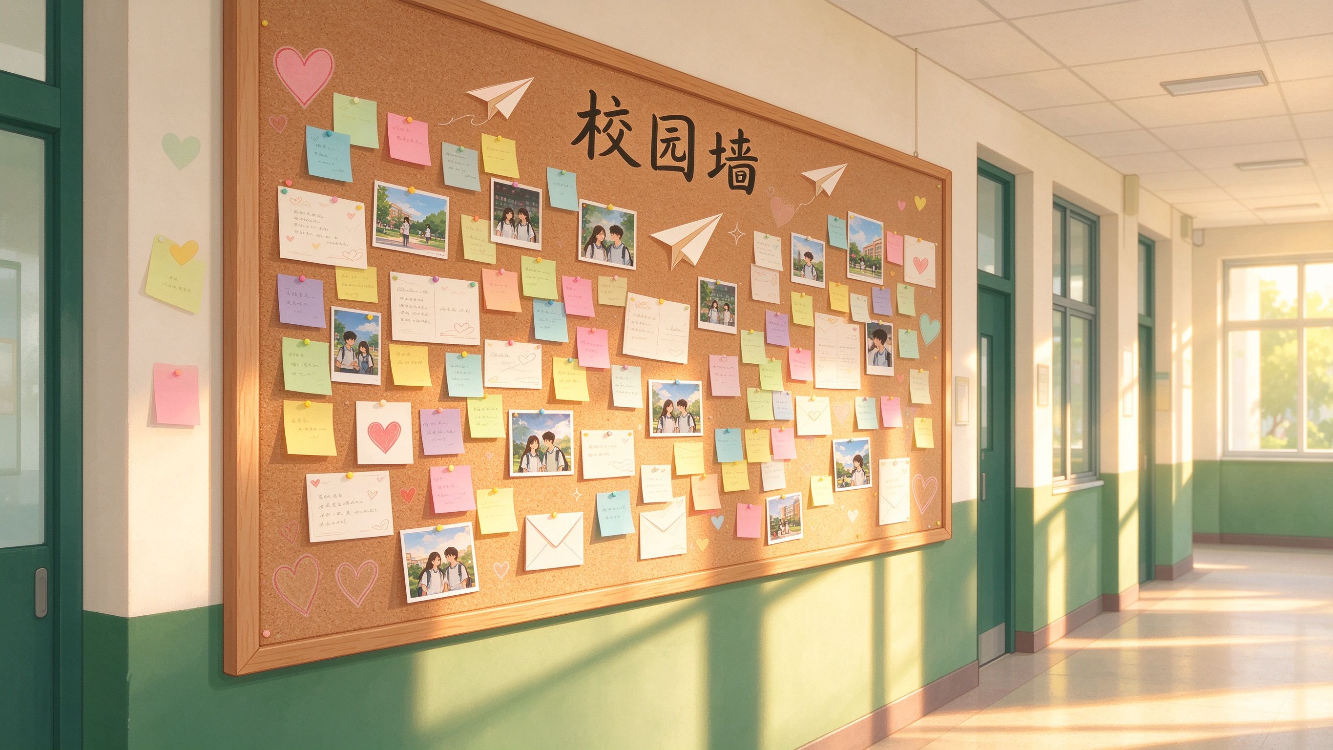 贴满心声的校园墙